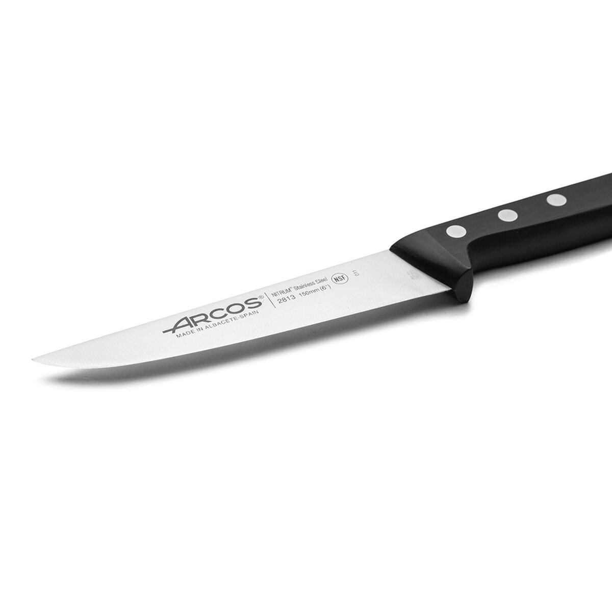 Cuchillo de Cocina Arcos Negro Plateado Acero Inoxidable
