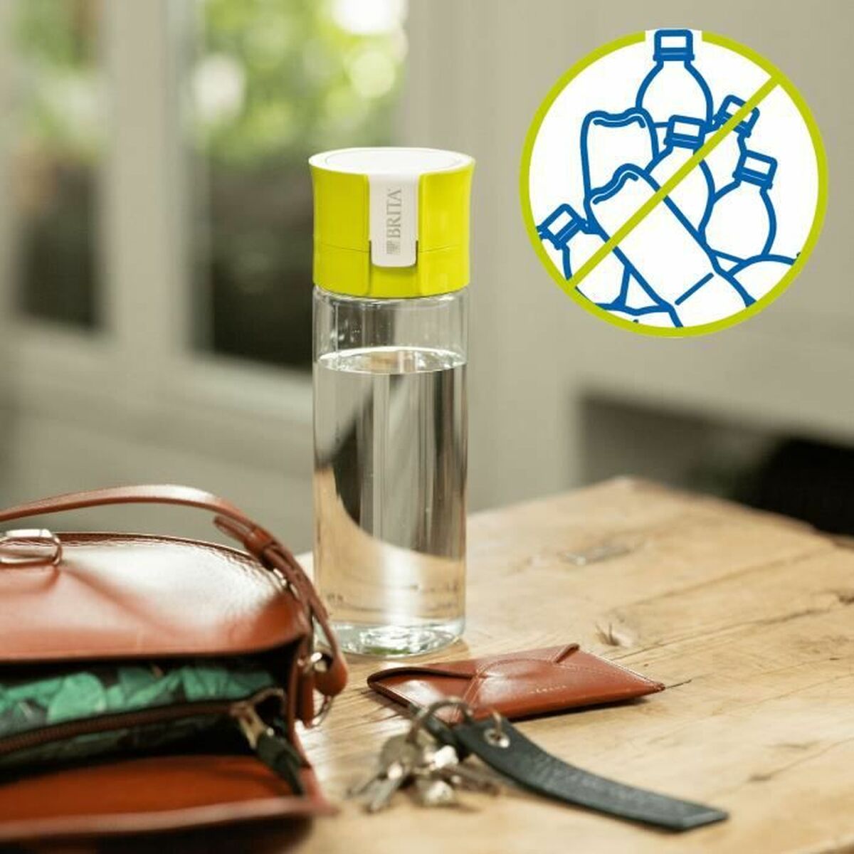 Botella Filtrante Brita 1020105 Verde 600 ml Filtro