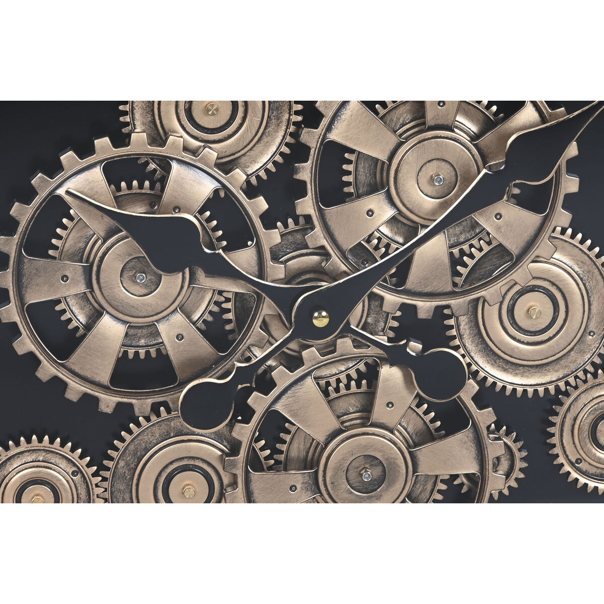 Reloj de Pared Home ESPRIT Marrón oscuro Metal 80 x 8 x 80 cm