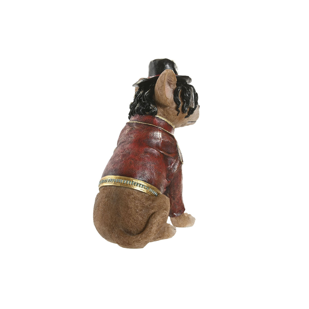 Figura Decorativa Home ESPRIT Marrón Dorado Granate Perro