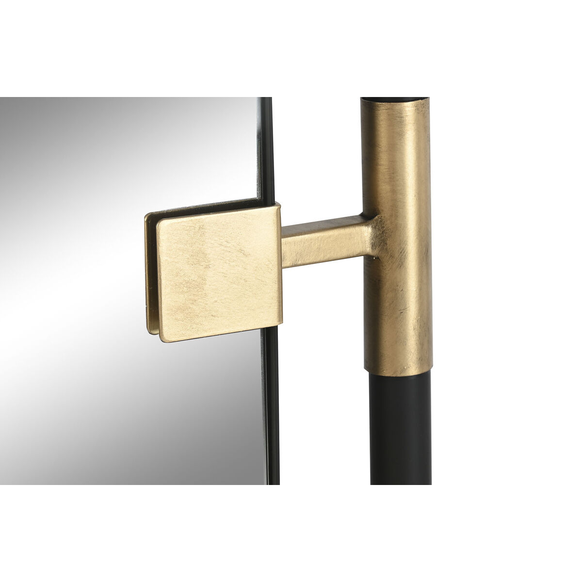 Espejo de pared Home ESPRIT Negro Dorado Moderno