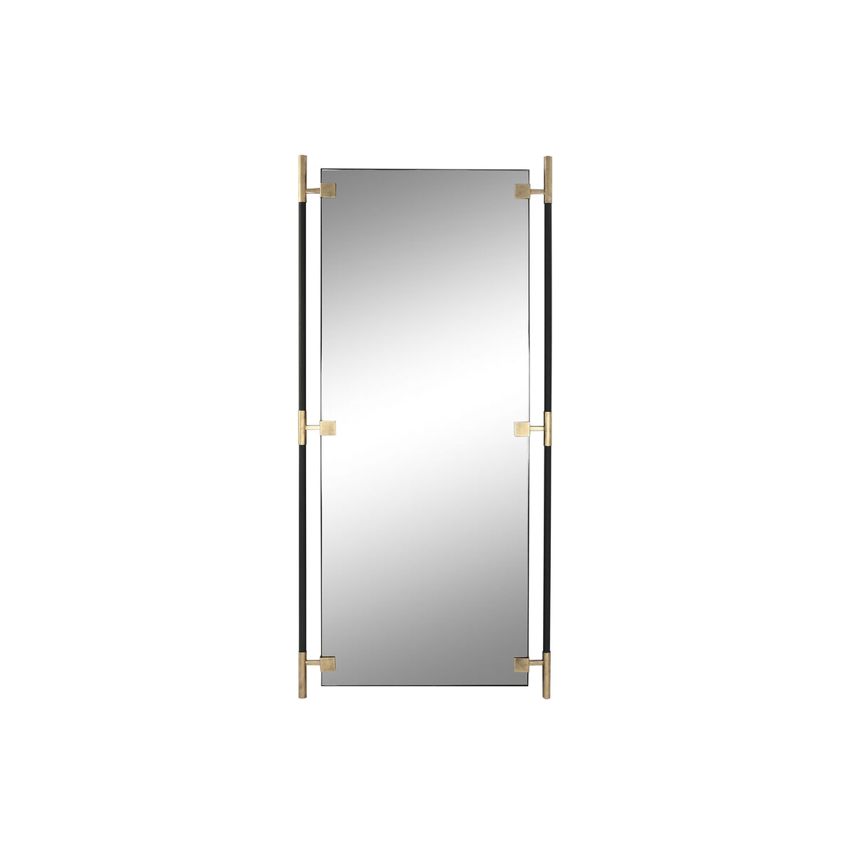 Espejo de pared Home ESPRIT Negro Dorado Moderno