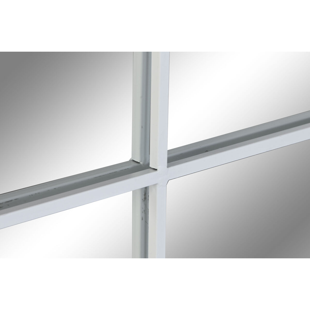 Espejo de pared Home ESPRIT Blanco Ventana Scandi 122 x 2 x 122 cm