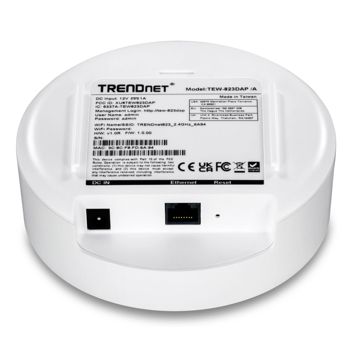 Router Trendnet TEW-823DAP Blanco RJ45 PoE x 1