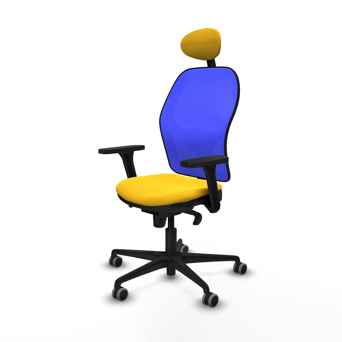 Silla de Oficina con Cabecero Jorquera Piqueras y Crespo 3D036G1 Amarillo