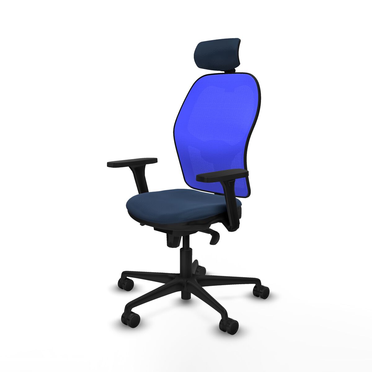 Silla de Oficina con Cabecero Jorquera Piqueras y Crespo 3D036N2 Azul marino