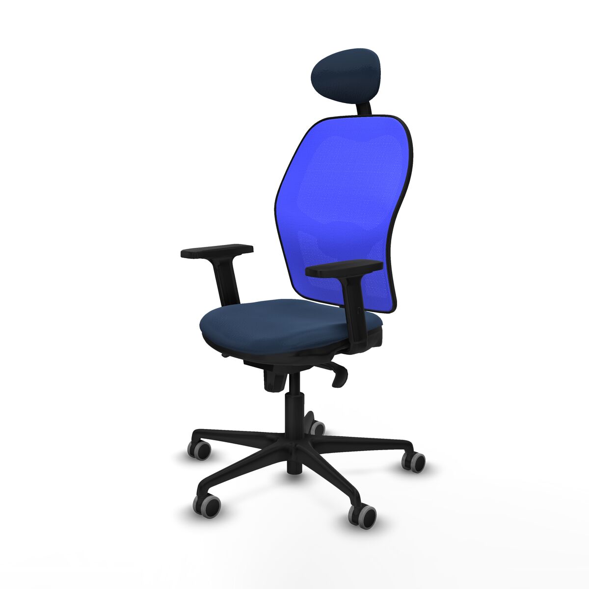 Silla de Oficina con Cabecero Jorquera Piqueras y Crespo 2D036G1 Azul marino