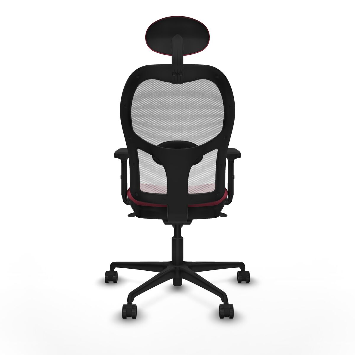 Silla de Oficina con Cabecero Jorquera Piqueras y Crespo 2D036N1 Granate