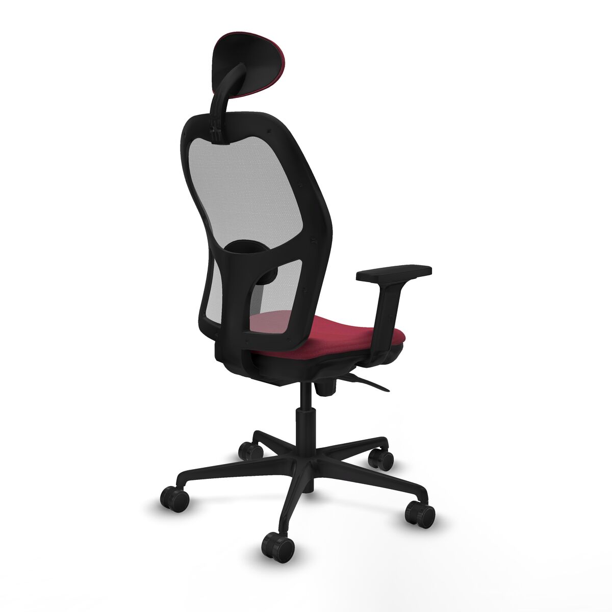 Silla de Oficina con Cabecero Jorquera Piqueras y Crespo 2D036N1 Granate