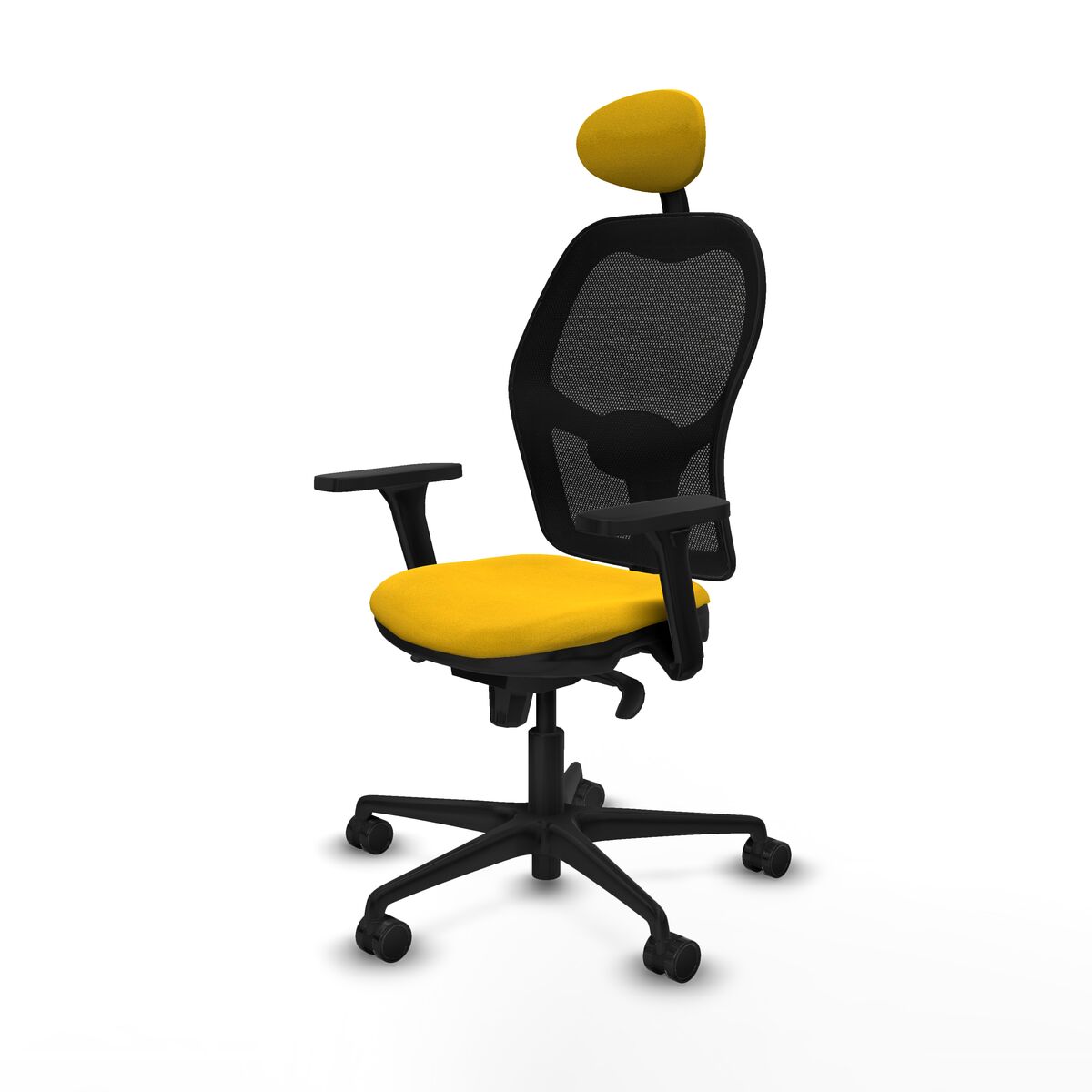 Silla de Oficina con Cabecero Jorquera Piqueras y Crespo 3D036N1 Amarillo