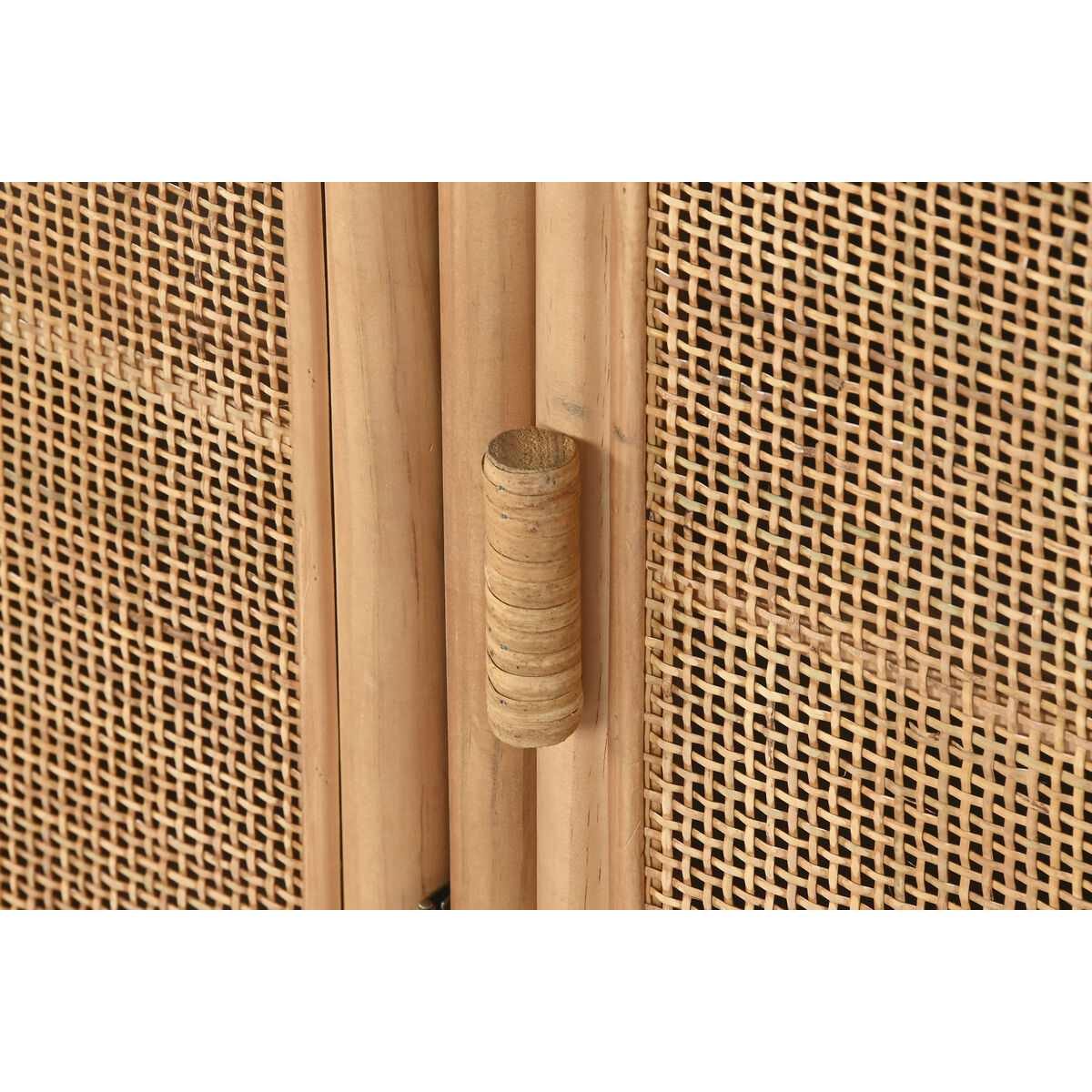 Aparador Home ESPRIT Marrón claro Ratán Abeto 120 x 40 x 65 cm