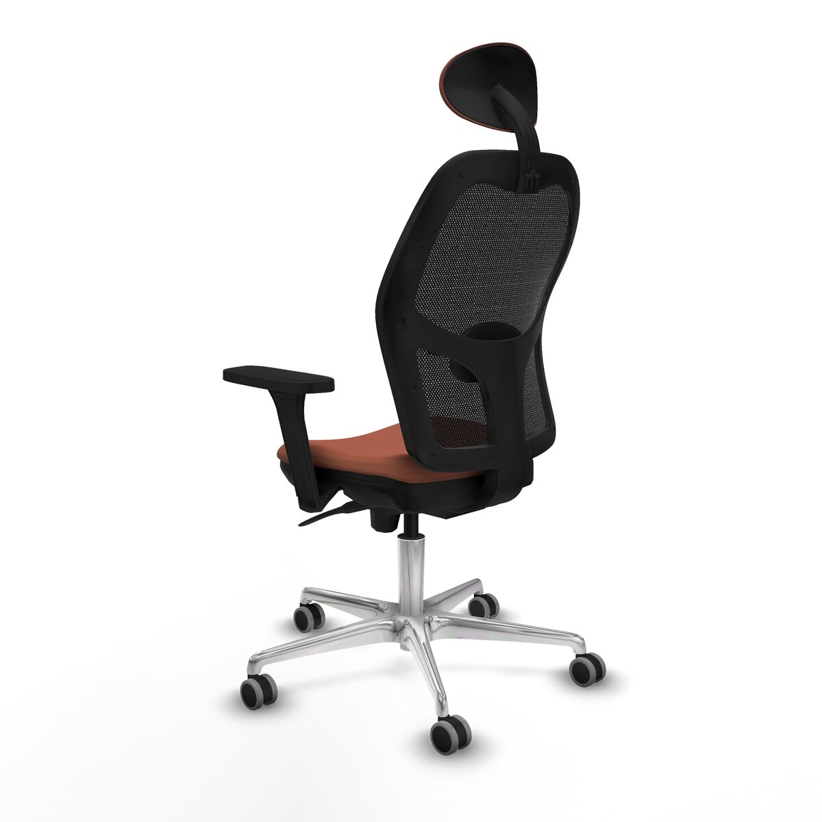 Silla de Oficina con Cabecero Jorquera Piqueras y Crespo 3D086G1 Marrón Negro