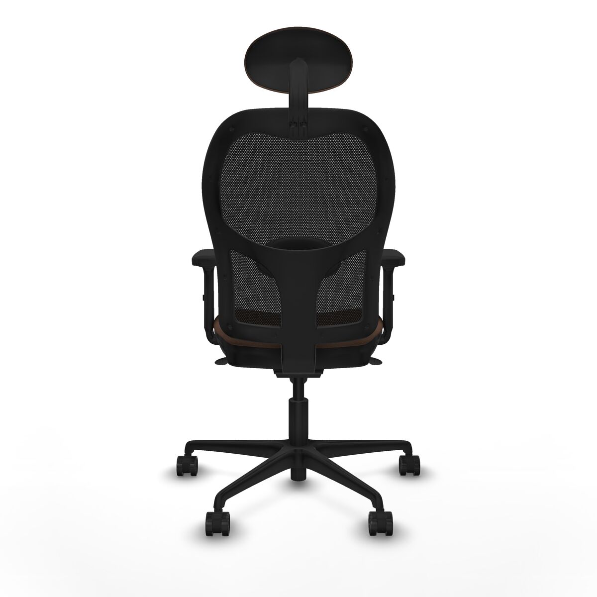 Silla de Oficina con Cabecero Jorquera Piqueras y Crespo 2D036N1 Negro Marrón oscuro