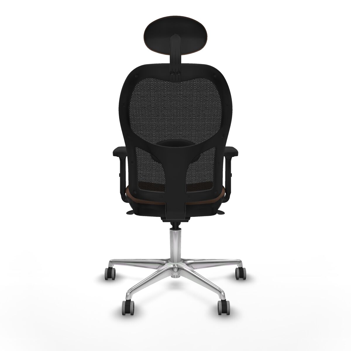 Silla de Oficina con Cabecero Jorquera Piqueras y Crespo 2D086G1 Negro Marrón oscuro