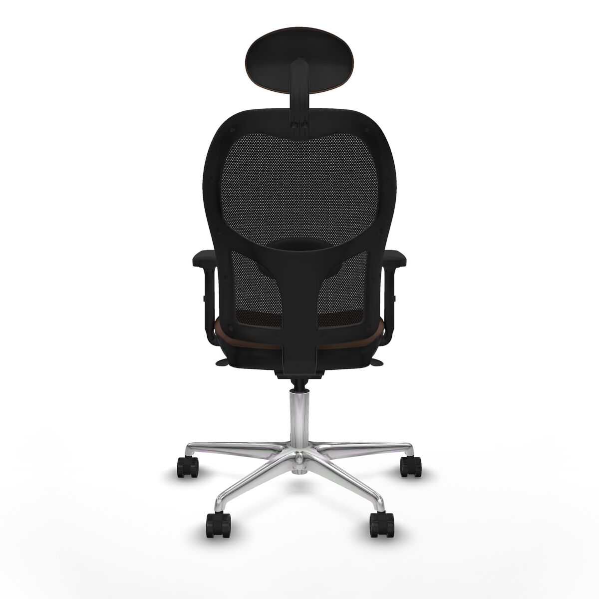 Silla de Oficina con Cabecero Jorquera Piqueras y Crespo 2D086N1 Negro Marrón oscuro
