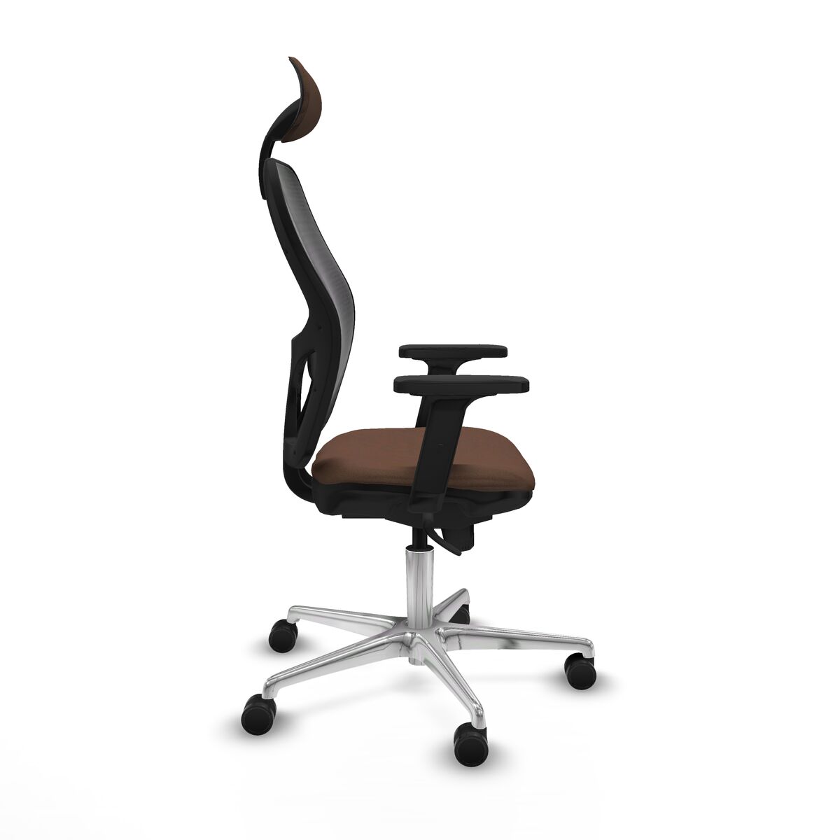 Silla de Oficina con Cabecero Jorquera Piqueras y Crespo 2D086N1 Negro Marrón oscuro