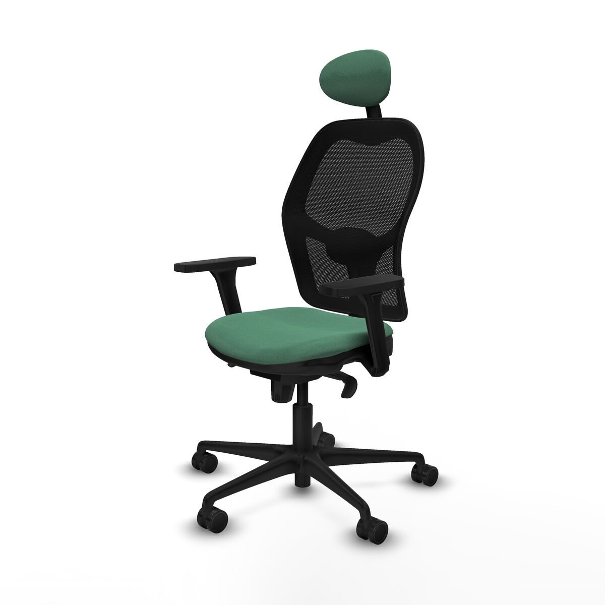 Silla de Oficina con Cabecero Jorquera Piqueras y Crespo 3D036N1 Verde Esmeralda