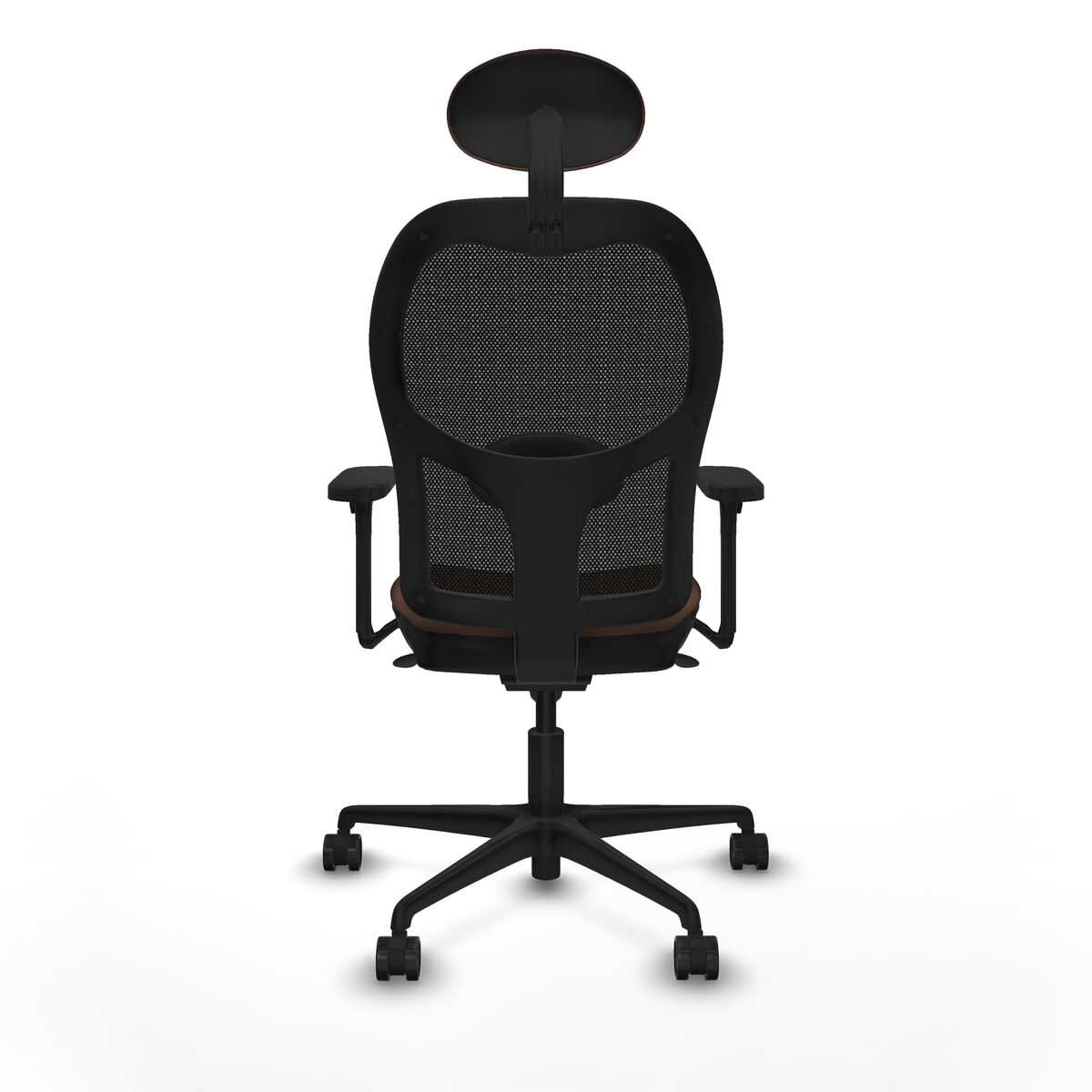 Silla de Oficina con Cabecero Jorquera Piqueras y Crespo 3D036N1 Negro Marrón oscuro