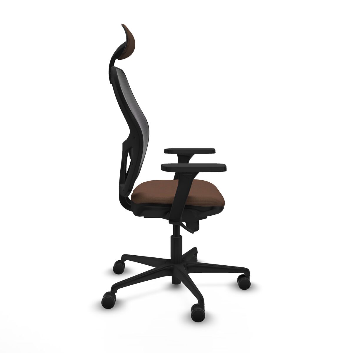 Silla de Oficina con Cabecero Jorquera Piqueras y Crespo 3D036N1 Negro Marrón oscuro
