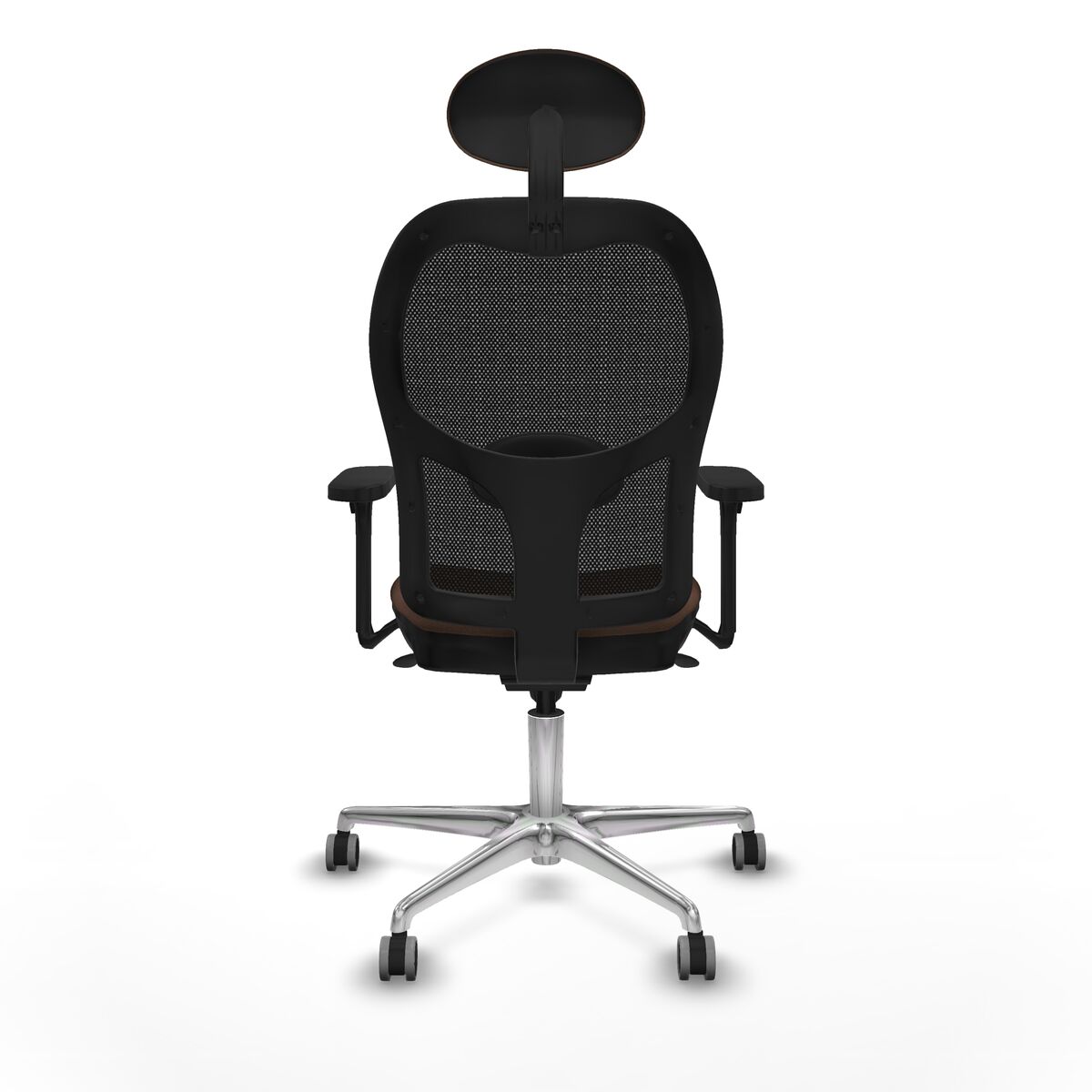 Silla de Oficina con Cabecero Jorquera Piqueras y Crespo 3D086G1 Negro Marrón oscuro