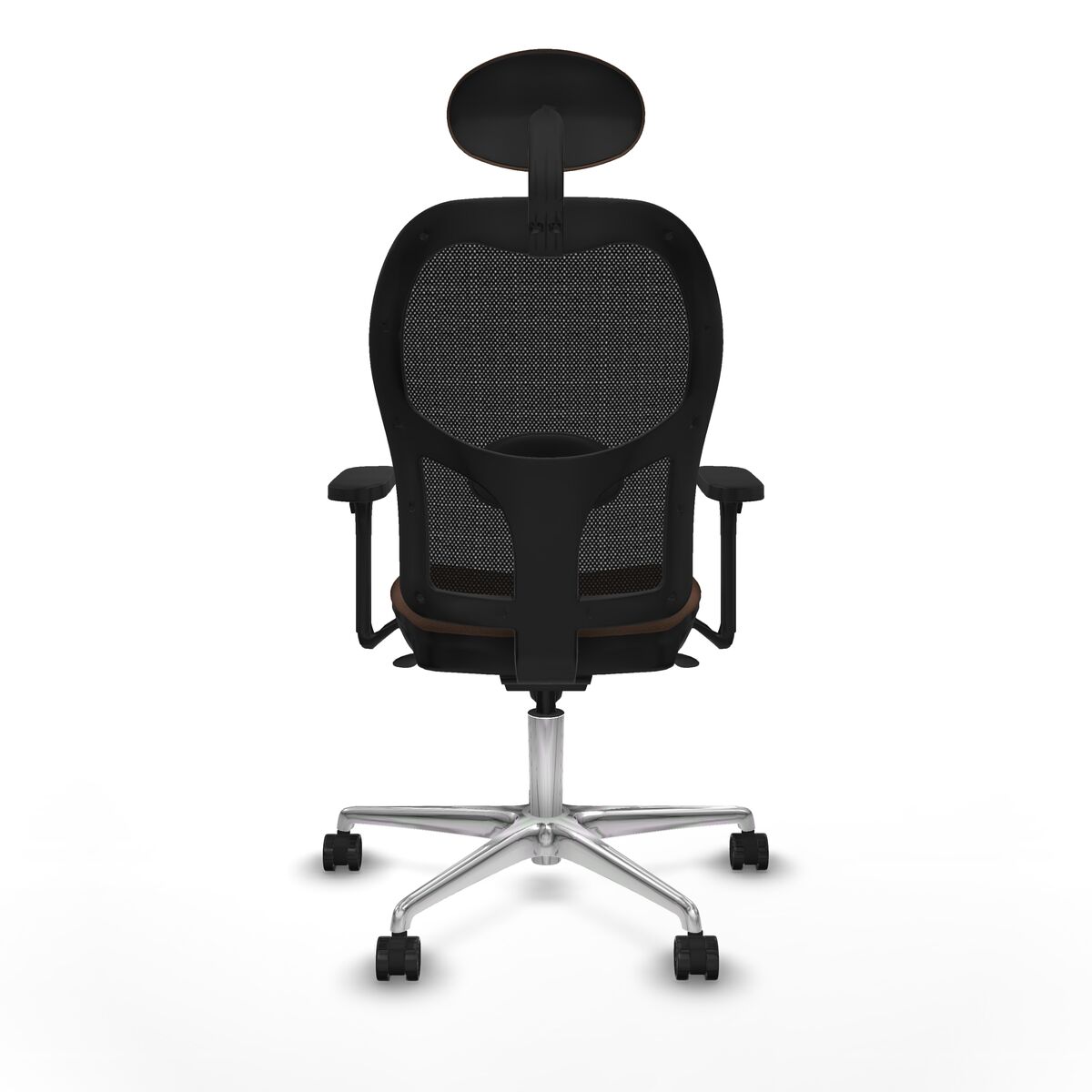 Silla de Oficina con Cabecero Jorquera Piqueras y Crespo 3D086N1 Negro Marrón oscuro