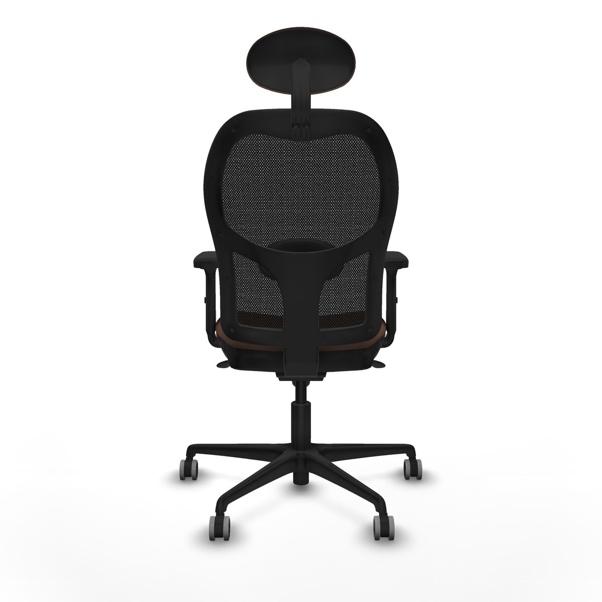 Silla de Oficina con Cabecero Jorquera Piqueras y Crespo 2D036G1 Negro Marrón oscuro