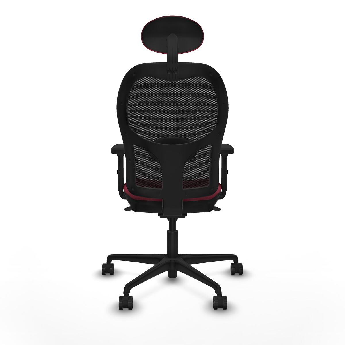 Silla de Oficina con Cabecero Jorquera Piqueras y Crespo 2D036N1 Granate