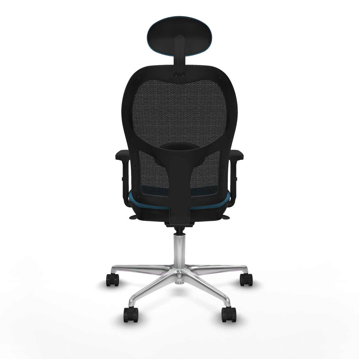 Silla de Oficina con Cabecero Jorquera Piqueras y Crespo 2D086N1 Negro Verde petróleo