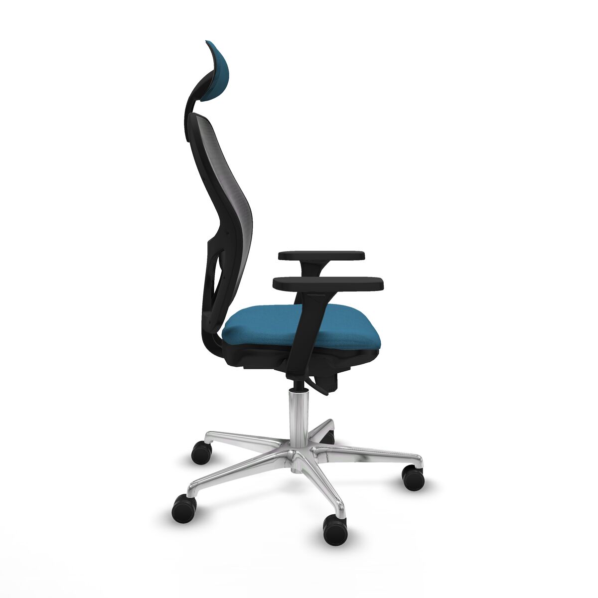 Silla de Oficina con Cabecero Jorquera Piqueras y Crespo 3D086N1 Negro Verde petróleo