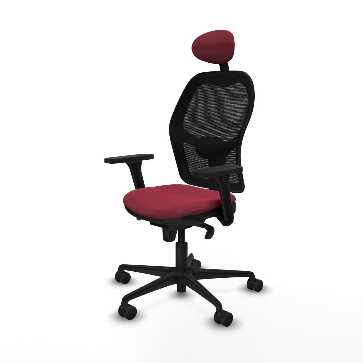 Silla de Oficina con Cabecero Jorquera Piqueras y Crespo 3D036N1 Granate