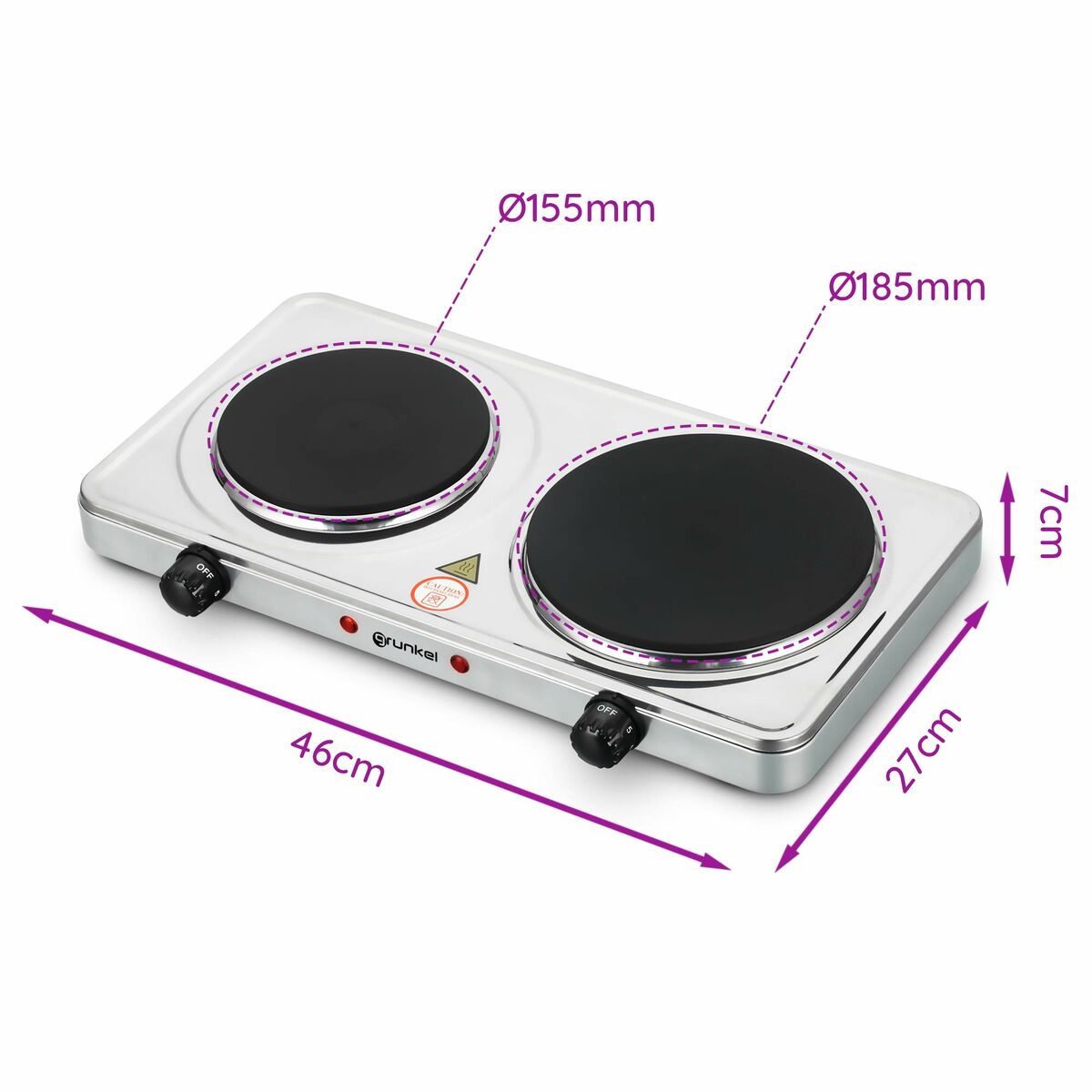 Hornillo Grunkel EHP218INOX 2500 W