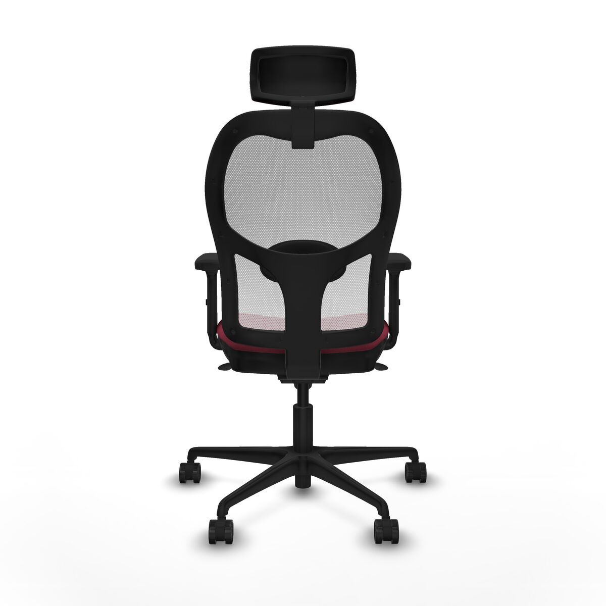 Silla de Oficina con Cabecero Jorquera Piqueras y Crespo 2D036N2 Granate