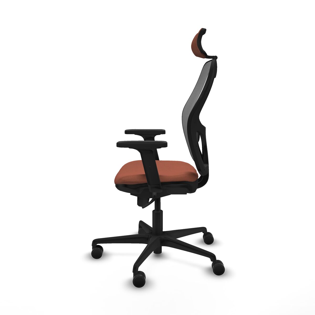 Silla de Oficina con Cabecero Jorquera Piqueras y Crespo 2D036N2 Marrón Gris