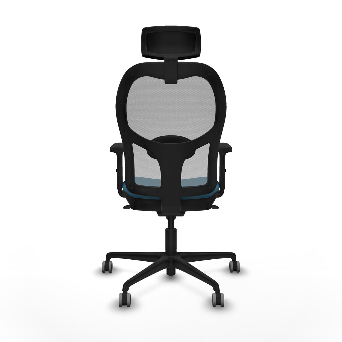 Silla de Oficina con Cabecero Jorquera Piqueras y Crespo 2D036G2 Gris Verde petróleo