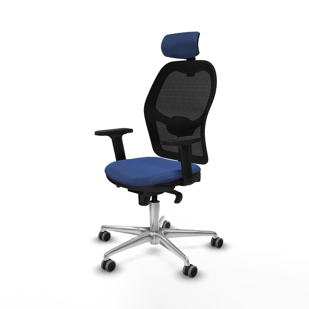 Silla de Oficina con Cabecero Jorquera Piqueras y Crespo 2D086G2 Azul marino