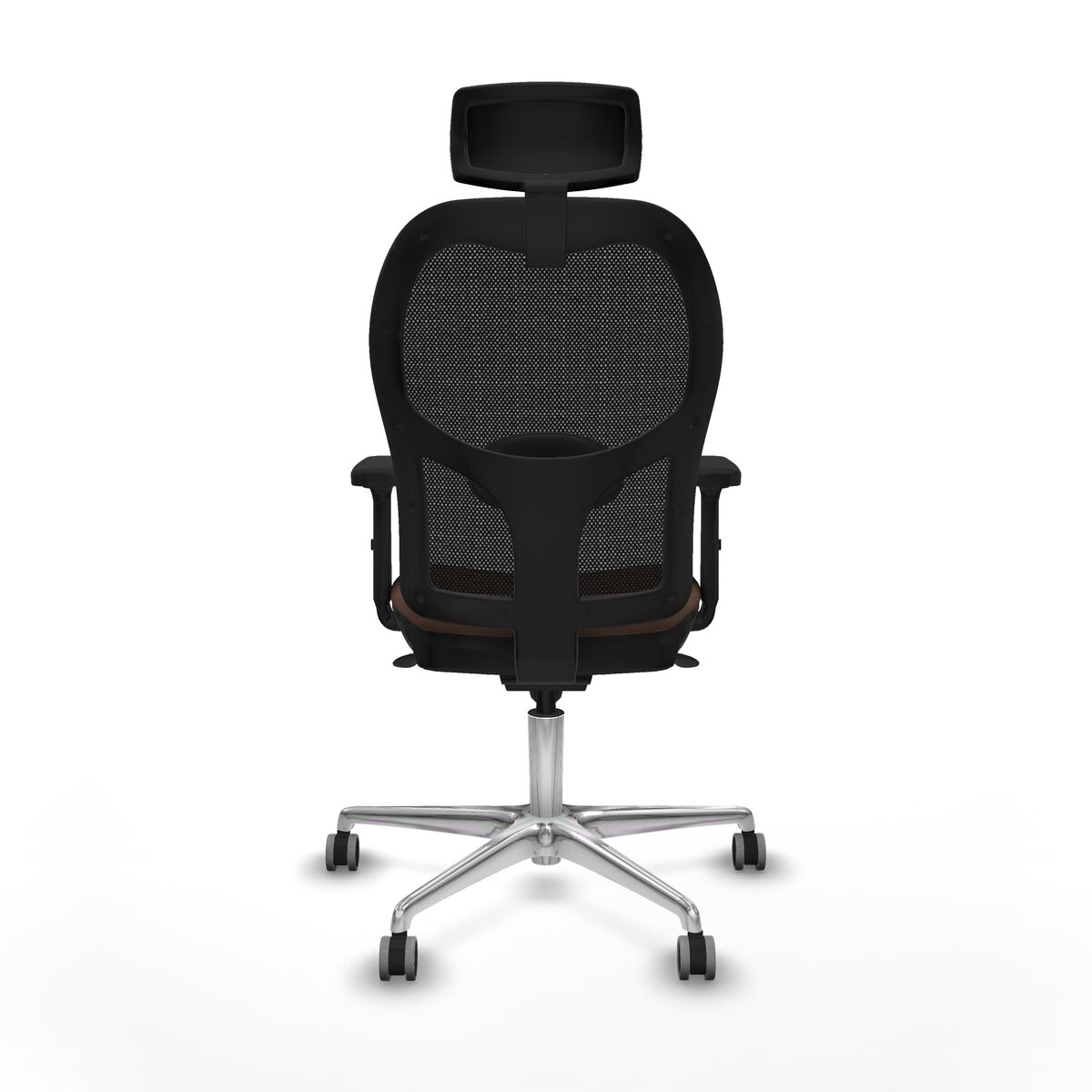 Silla de Oficina con Cabecero Jorquera Piqueras y Crespo 2D086G2 Negro Marrón oscuro
