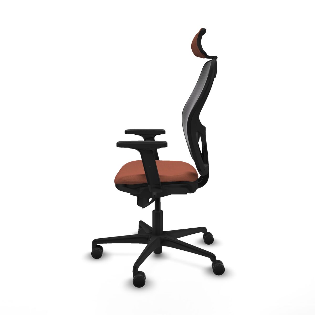 Silla de Oficina con Cabecero Jorquera Piqueras y Crespo 2D036N2 Marrón Negro