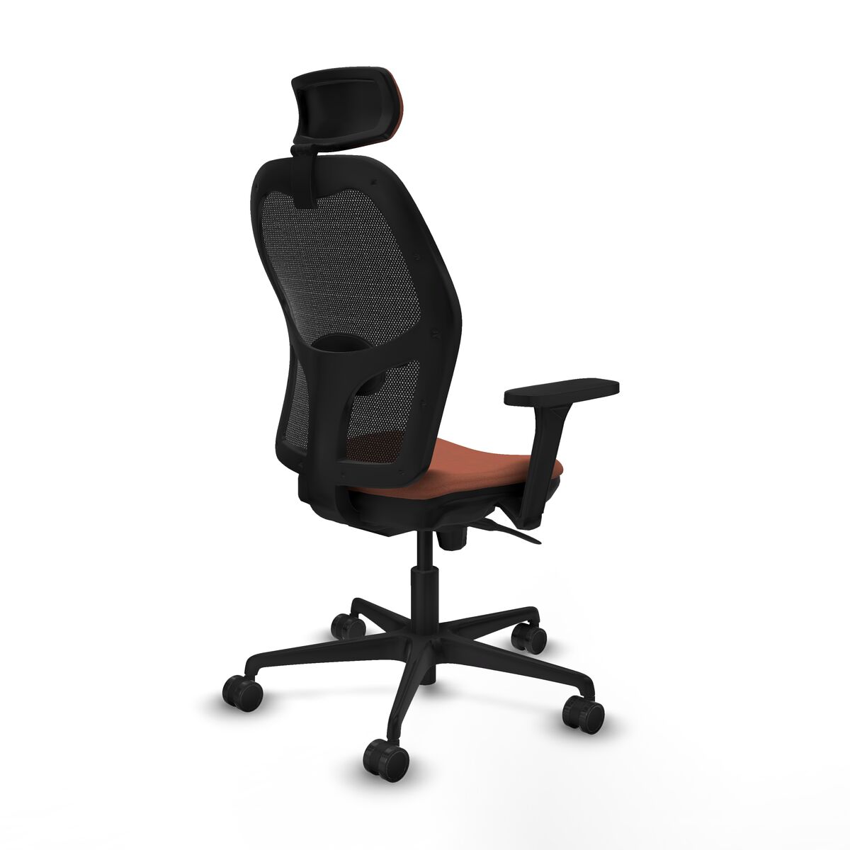 Silla de Oficina con Cabecero Jorquera Piqueras y Crespo 3D036N2 Marrón Negro