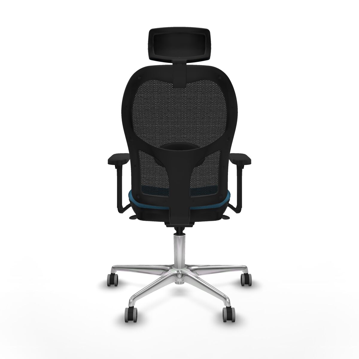 Silla de Oficina con Cabecero Jorquera Piqueras y Crespo 3D086G2 Negro Verde petróleo