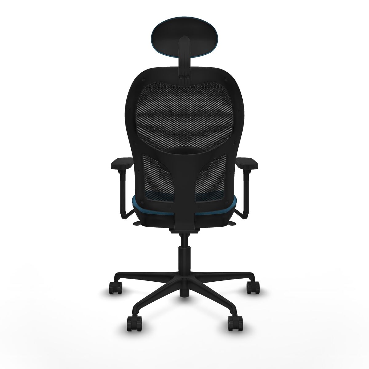 Silla de Oficina con Cabecero Jorquera Piqueras y Crespo 3D036N1 Negro Verde petróleo