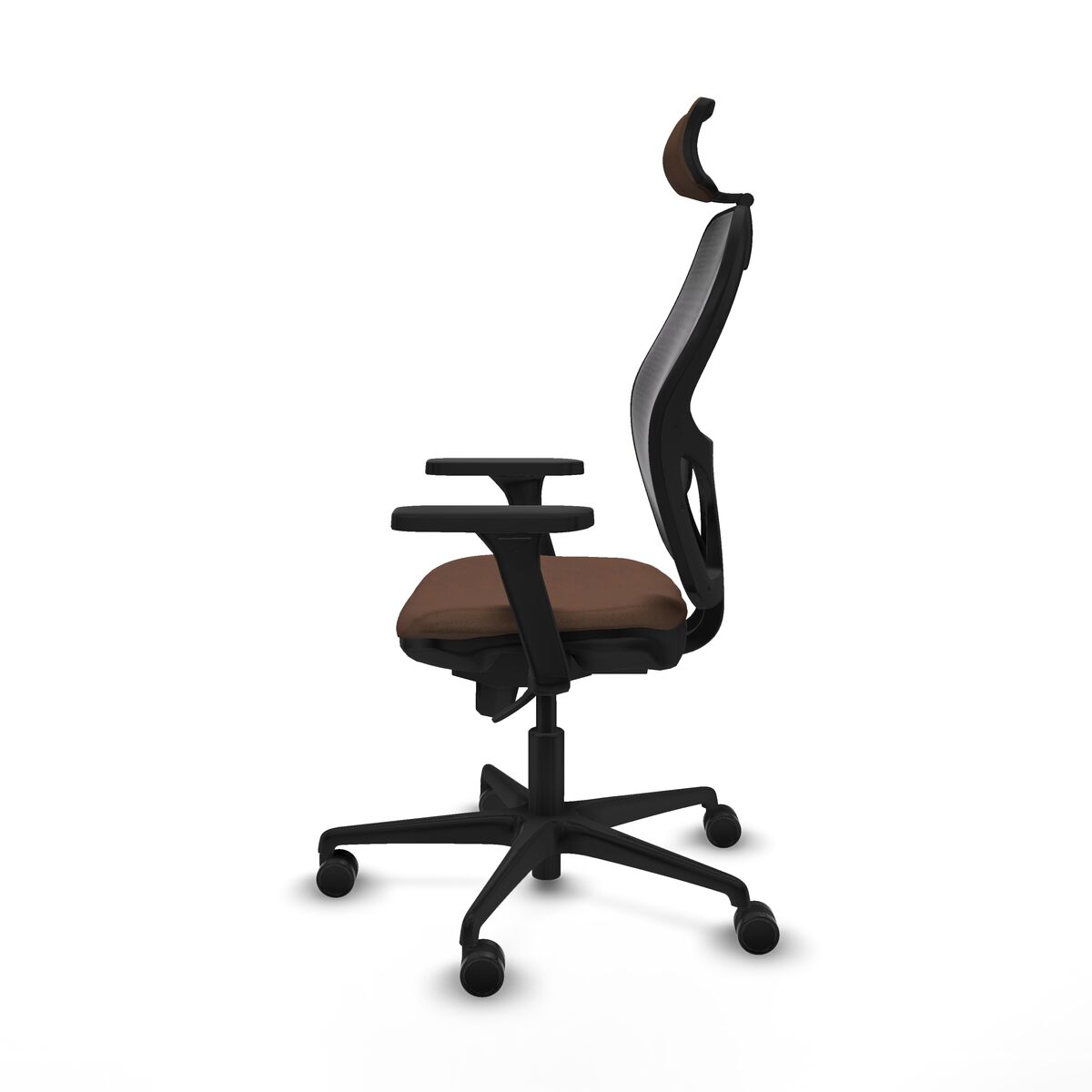 Silla de Oficina con Cabecero Jorquera Piqueras y Crespo 3D036N2 Negro Marrón oscuro