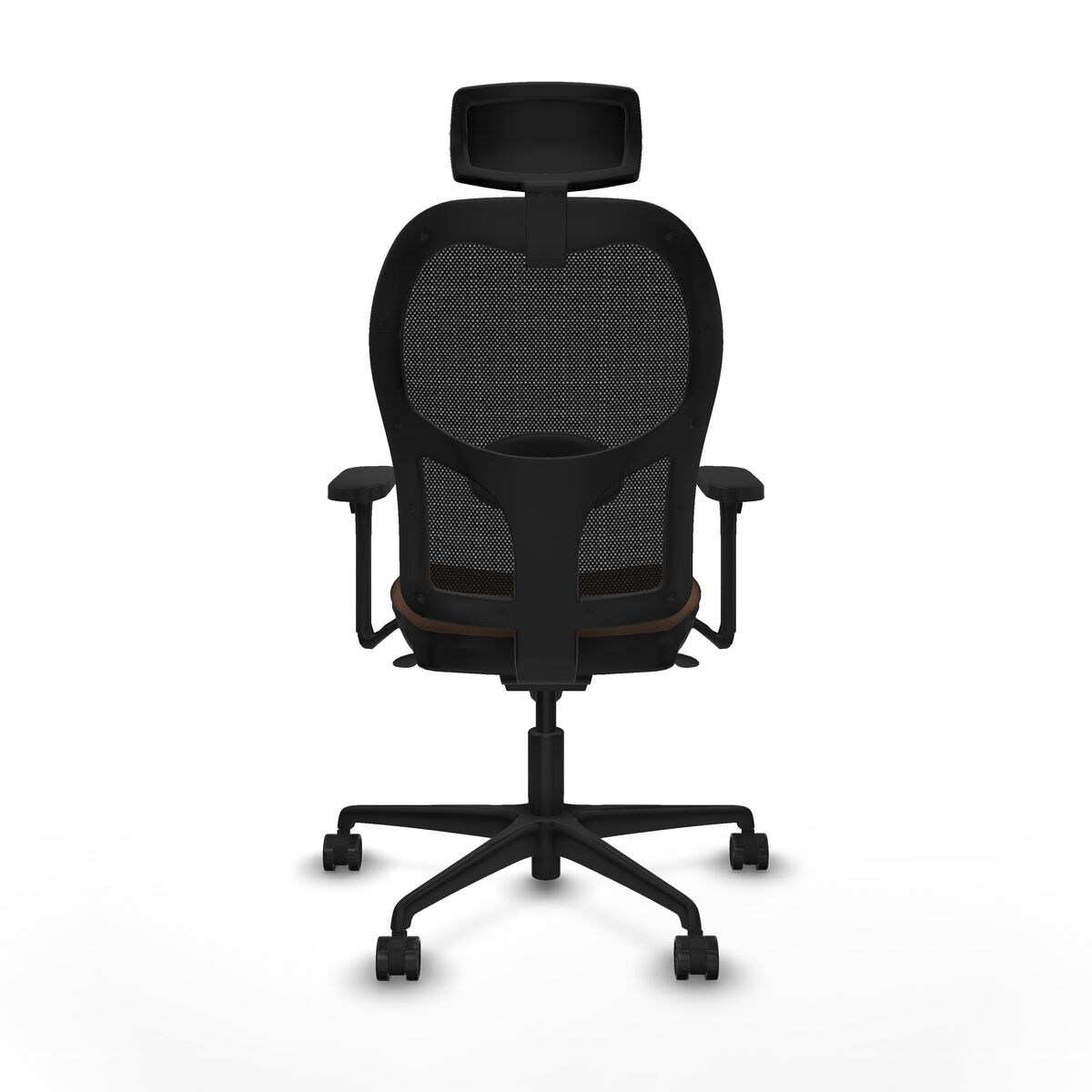 Silla de Oficina con Cabecero Jorquera Piqueras y Crespo 3D036N2 Negro Marrón oscuro