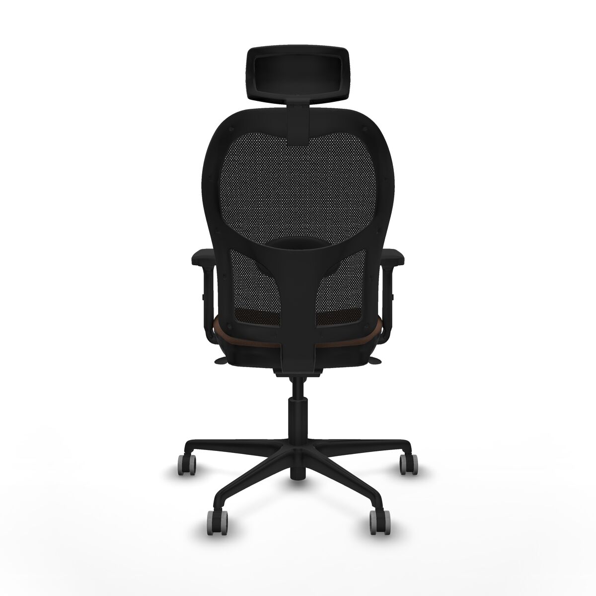 Silla de Oficina con Cabecero Jorquera Piqueras y Crespo 2D036G2 Negro Marrón oscuro