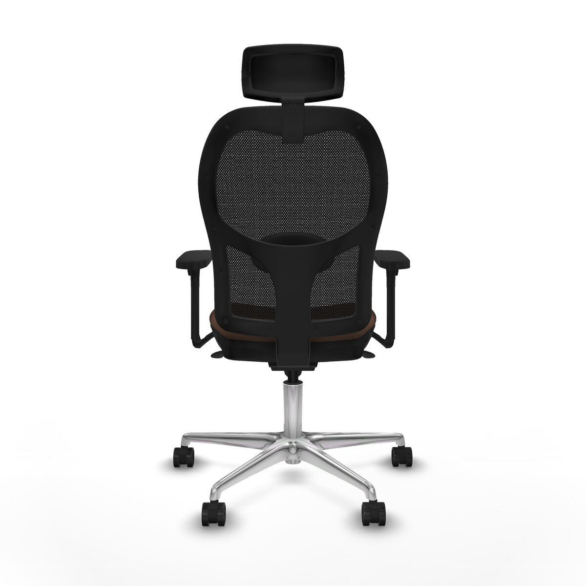 Silla de Oficina con Cabecero Jorquera Piqueras y Crespo 3D086N2 Negro Marrón oscuro