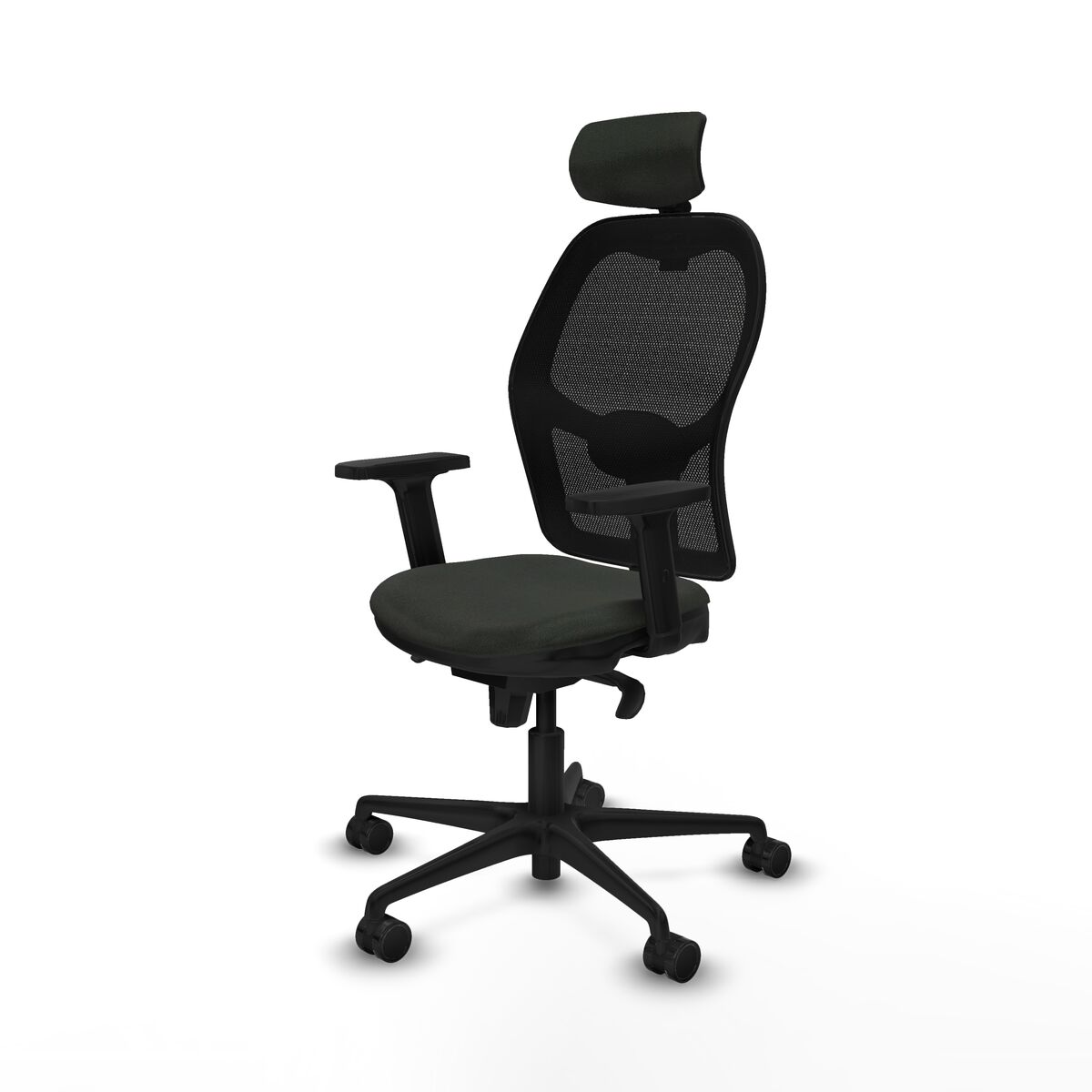 Silla de Oficina con Cabecero Jorquera Piqueras y Crespo 2D036N2 Negro