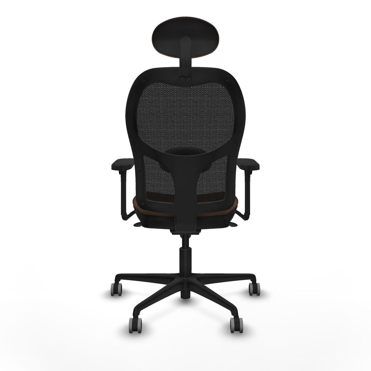 Silla de Oficina con Cabecero Jorquera Piqueras y Crespo 3D036G1 Negro Marrón oscuro