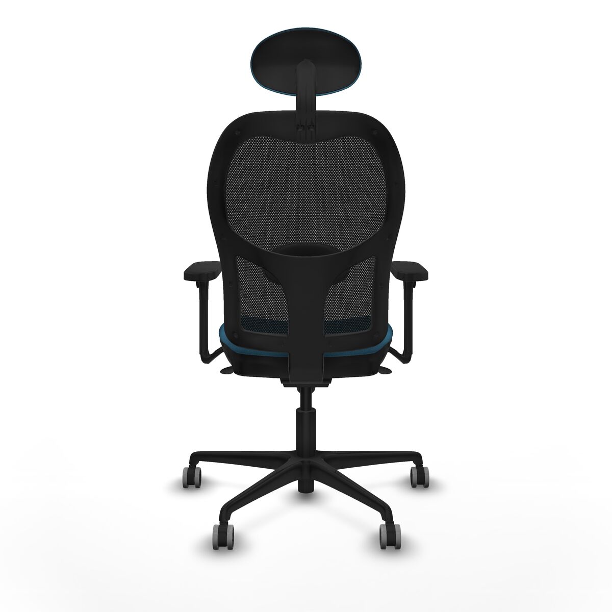 Silla de Oficina con Cabecero Jorquera Piqueras y Crespo 3D036G1 Negro Verde petróleo