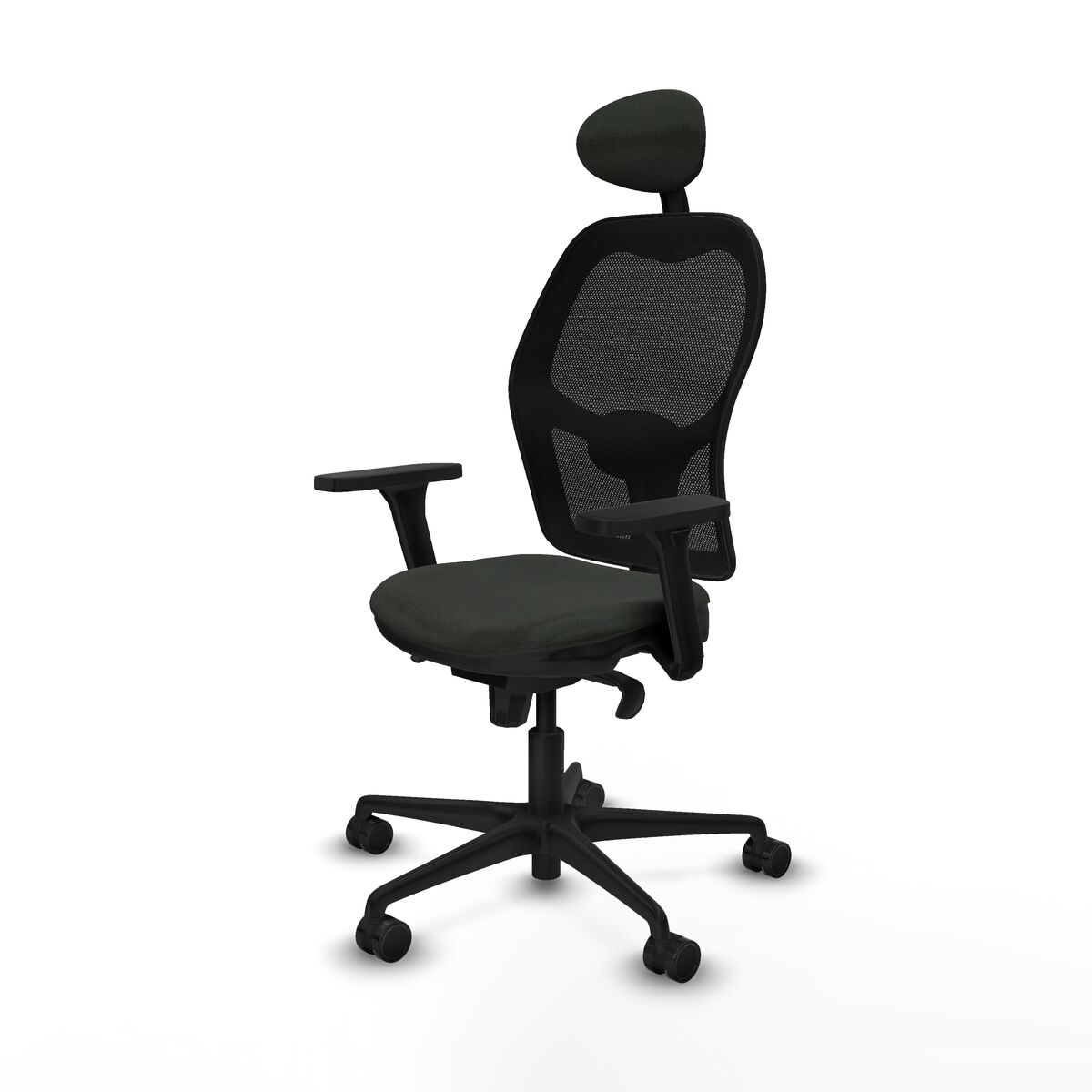 Silla de Oficina con Cabecero Jorquera Piqueras y Crespo 3D036N1 Negro