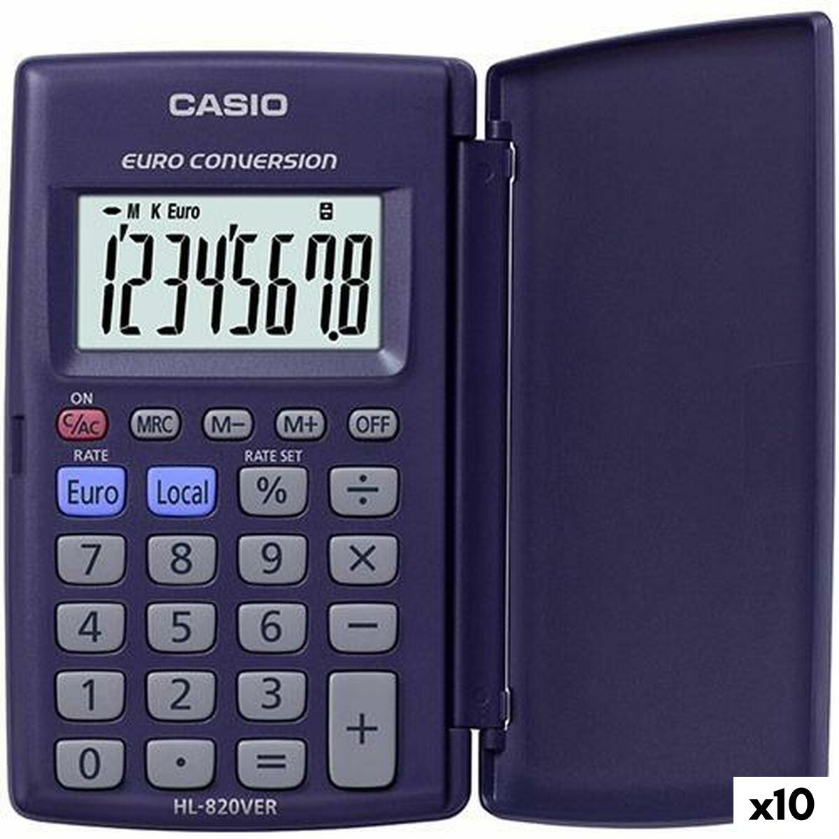 Calculadora Casio HL-820VER Violeta (10 Unidades)