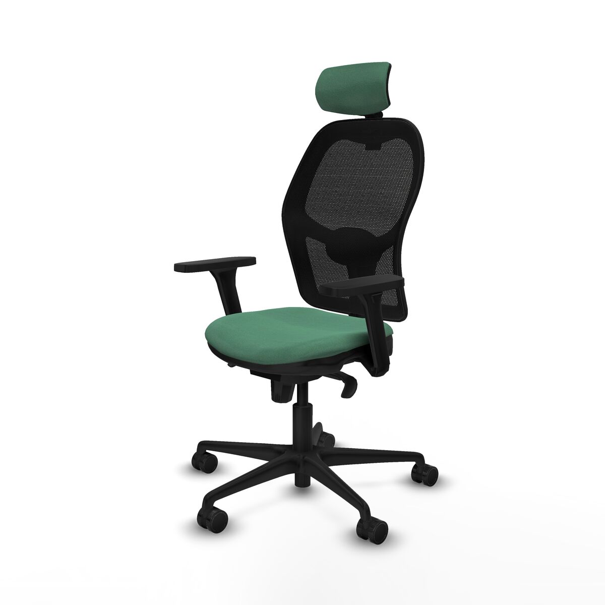 Silla de Oficina con Cabecero Jorquera Piqueras y Crespo 3D036N2 Verde Esmeralda